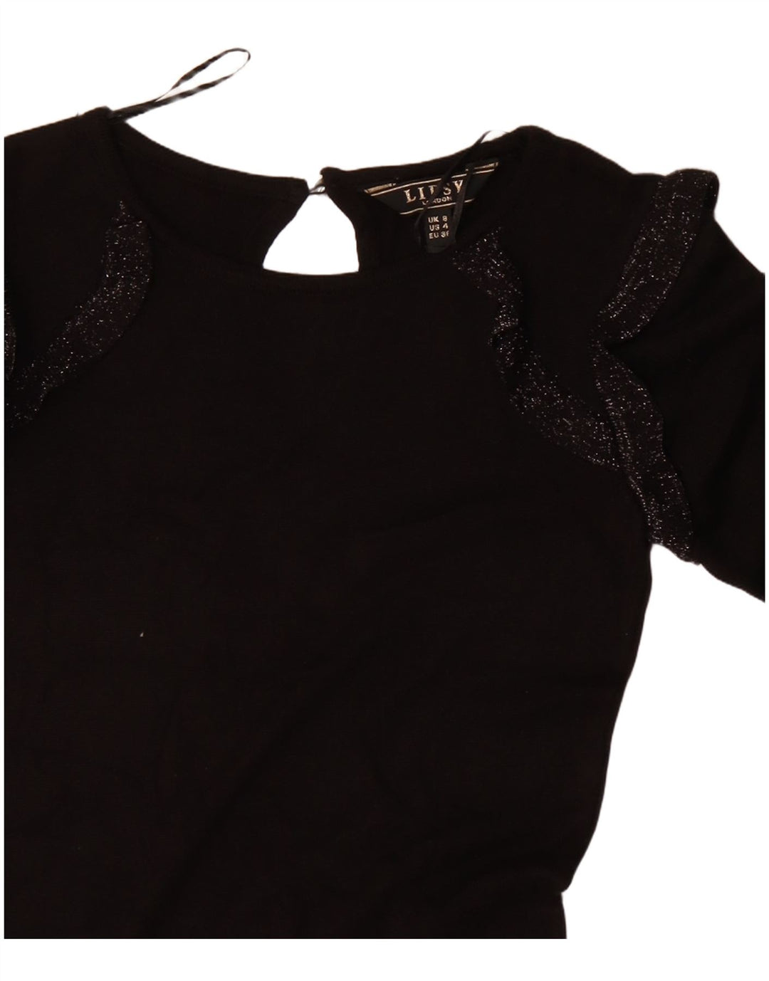 LIPSY Rochie Jumper pentru Femei UK 8 Small Black Viscose