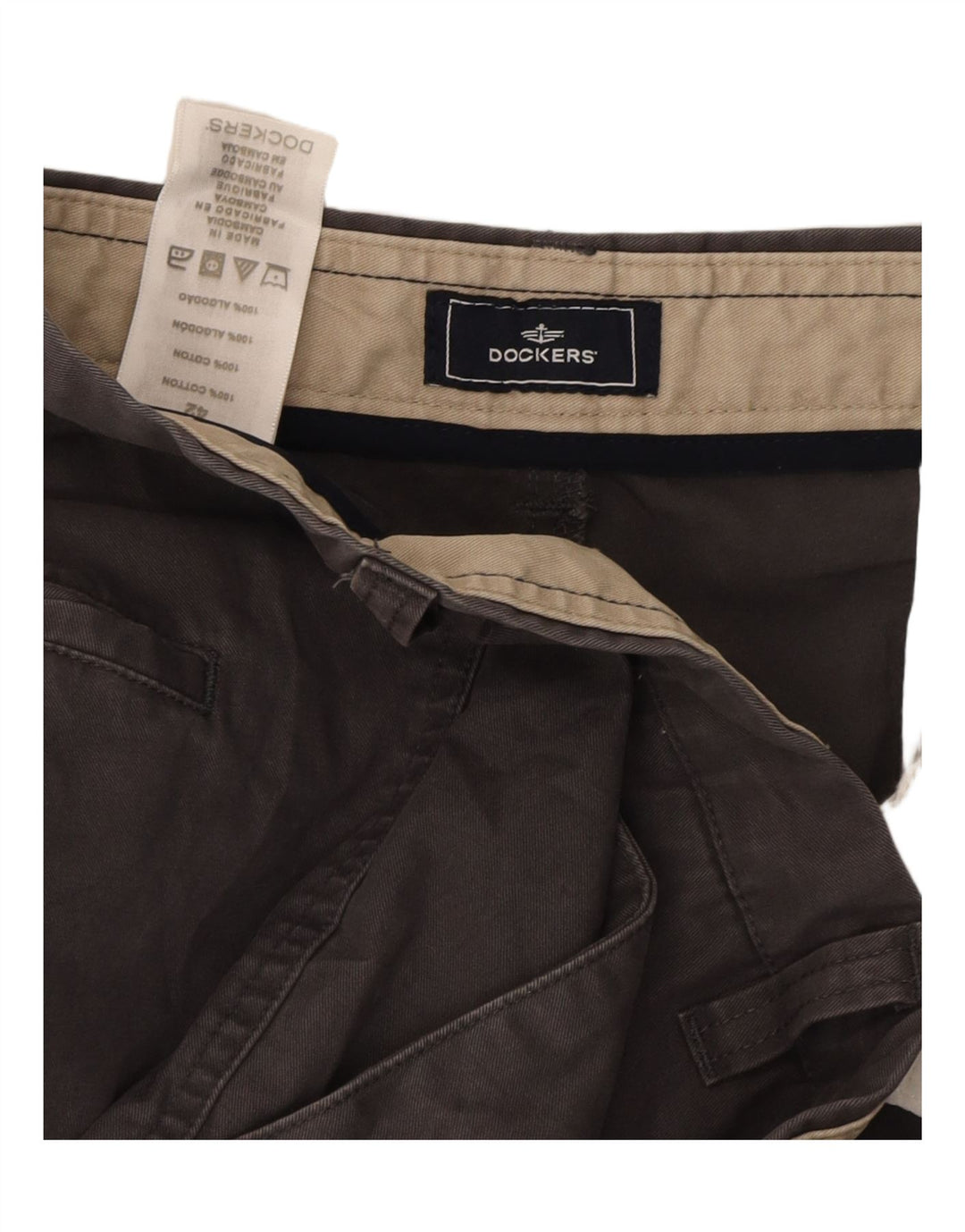 DOCKERS Mens Chino Shorts W42 2XL Grey Cotton Vintage Dockers and Second-Hand Dockers from Messina Hembry 