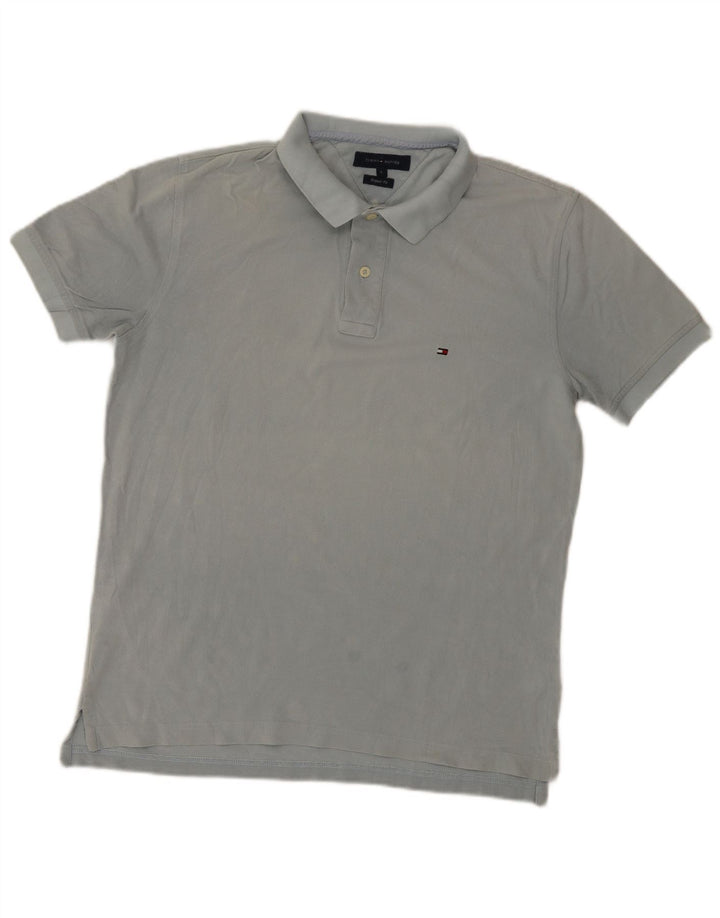 Cămașă polo Tommy Hilfiger pentru bărbați, cu formă regulată, mare, albastru, bumbac