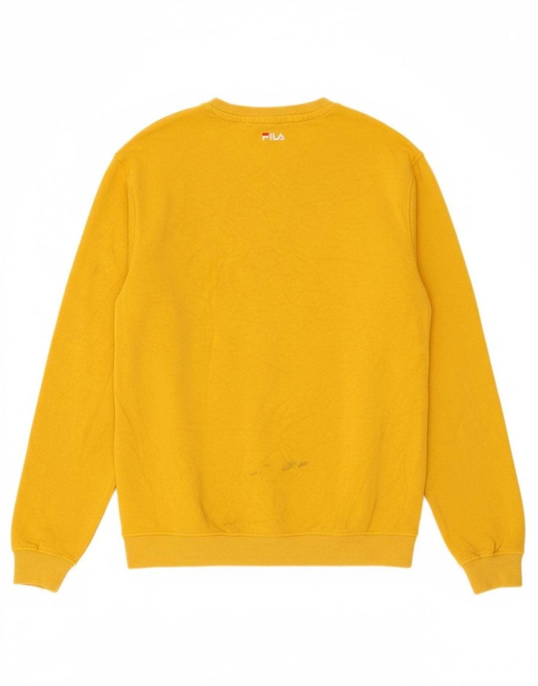 FILA Mens Graphic Sweatshirt Jumper Small Yellow
