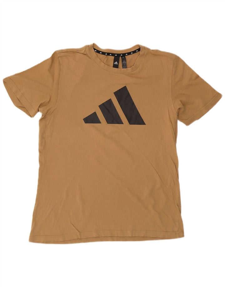 Tricou grafic pentru bărbați Adidas Top Mediu Bej Bumbac