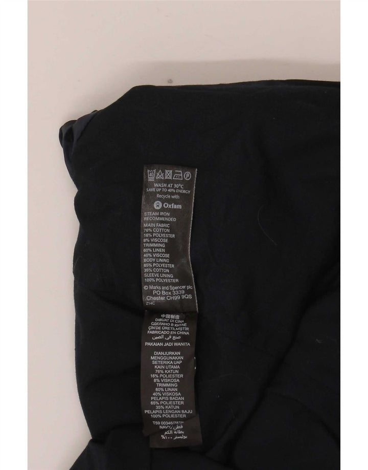 Jachetă pentru femei Marks & Spencer cu mâneci 3/4, mare, bleumarin, UK 16