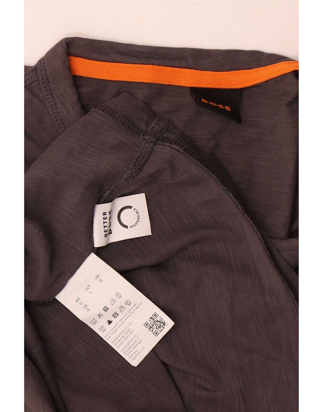 Tricou pentru bărbați Hugo Boss Top mare bumbac gri
