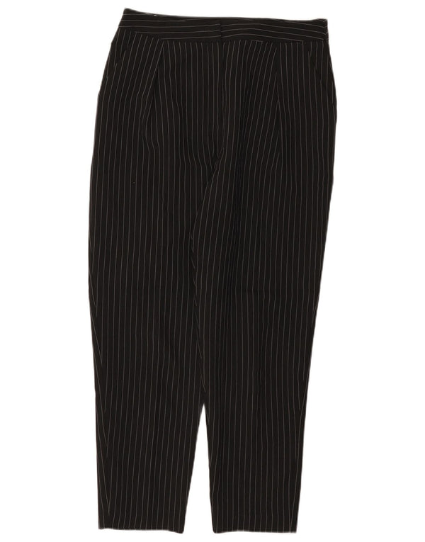 Pantaloni chino crop Topshop pentru femei UK 12 Medium W30 L25 Black Pinstripe