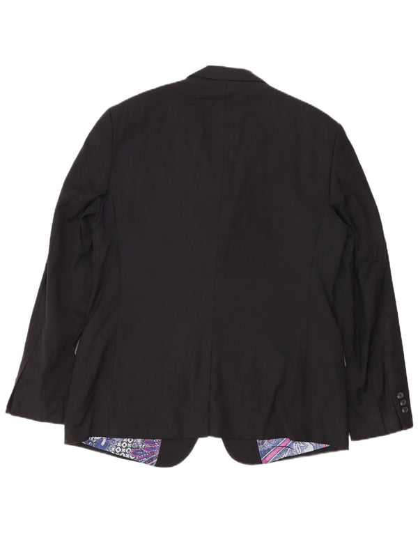 TED BAKER Jachetă pentru bărbați cu 2 nasturi, UK 42 XL, lână neagră