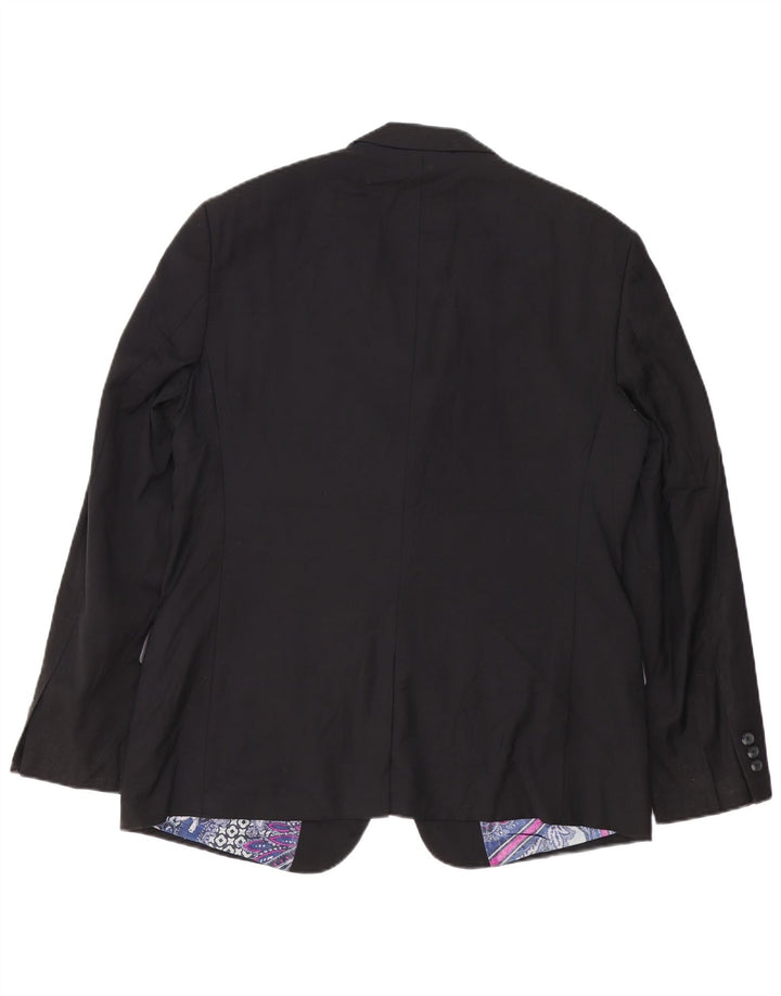 TED BAKER Jachetă pentru bărbați cu 2 nasturi, UK 42 XL, lână neagră