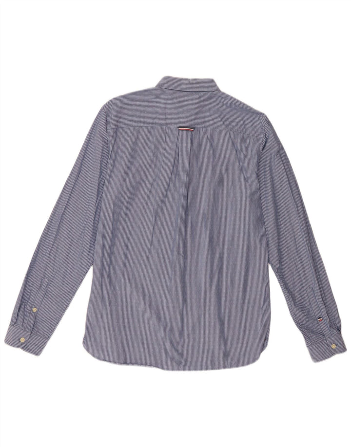 Cămașă pentru bărbați Tommy Hilfiger, cu culoare normală, din bumbac cu dungi albastre medii