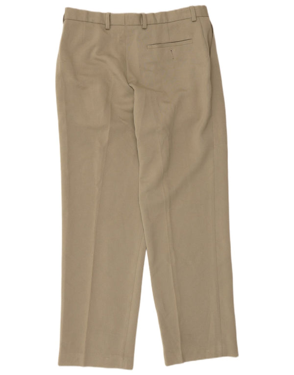 Marks & Spencer Pantaloni drepți pentru bărbați L34 L31 poliester bej