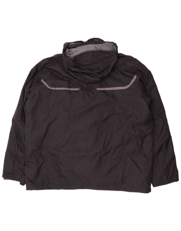 Jachetă de vânt cu glugă Columbia Omni-Tech pentru bărbați UK 44 2XL Nylon negru
