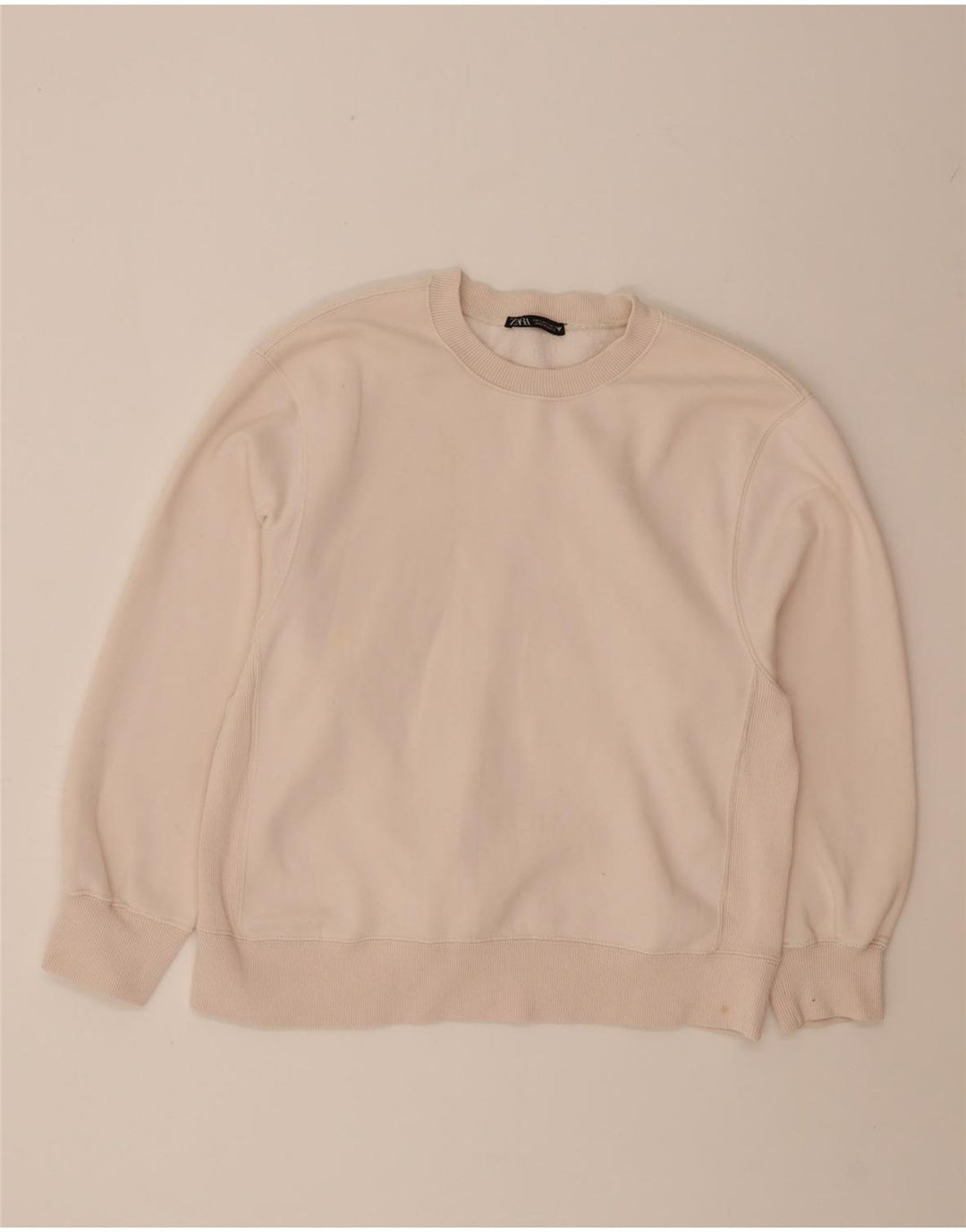ZARA Womens Oversized Sweatshirt Jumper UK 10 Small Pink Vintage Zara and Second-Hand Zara from Messina Hembry 