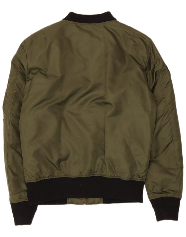 Jachetă Bomber Militară Superdry pentru bărbați UK 38 Medium Khaki Nylon
