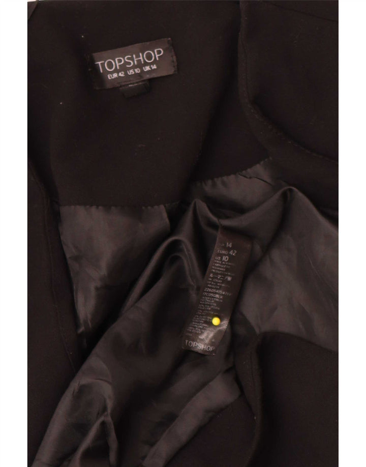 Jachetă Topshop pentru femei UK 14, mare, negru, poliester