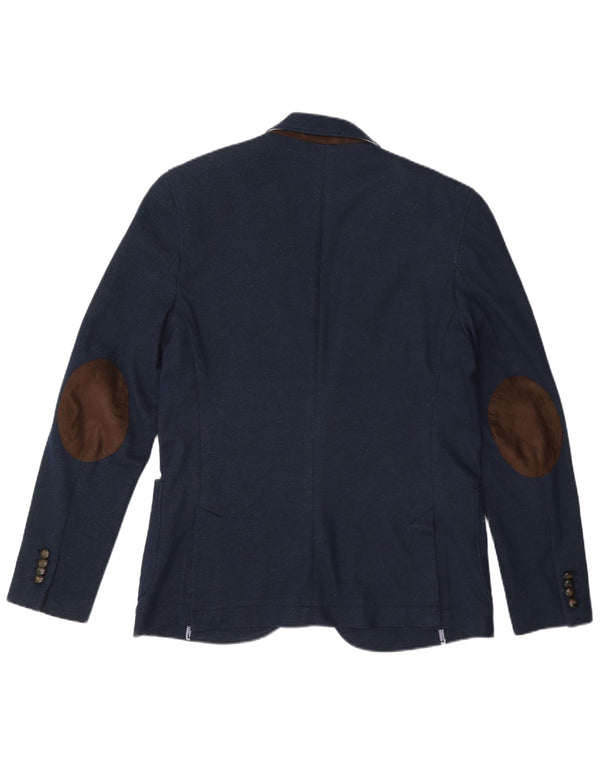 Blazer pentru bărbați Zara cu 2 nasturi EU 52 Poliester mare bleumarin