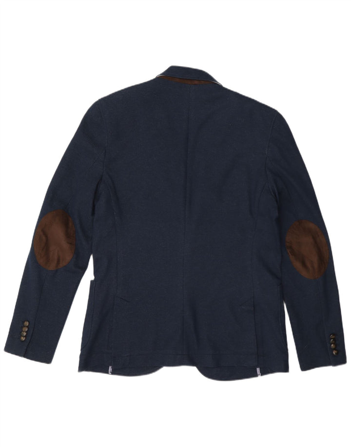 Blazer pentru bărbați Zara cu 2 nasturi EU 52 Poliester mare bleumarin