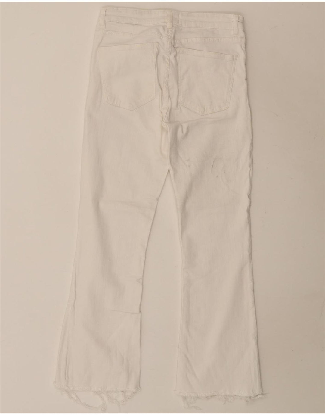 Blugi Zara Femei Crop Bootcut EU 38 Mici L28 L26 Bumbac alb