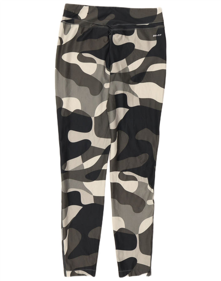 Leggings Dri Fit Nike pentru femei UK 14, mare, gri, camuflaj, poliester