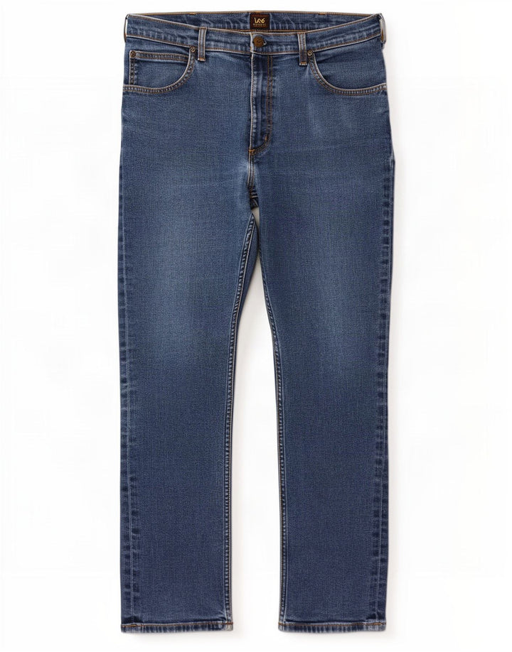 Blugi Lee Brooklyn Straight pentru bărbați W36 L32 Bumbac albastru