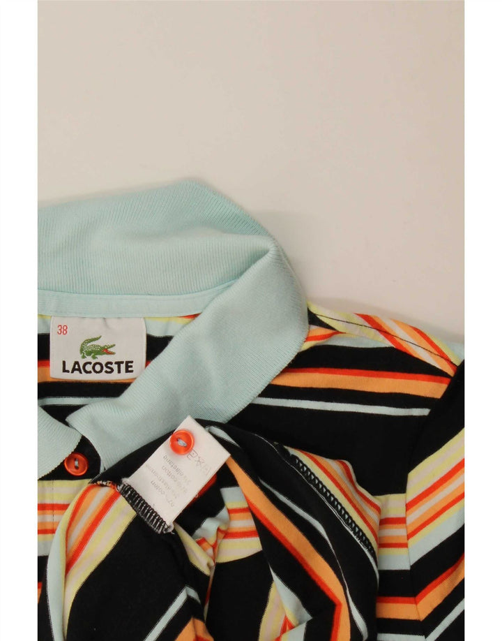 Tricou polo Lacoste pentru femei Mărimea 38 Bumbac cu dungi negre medii