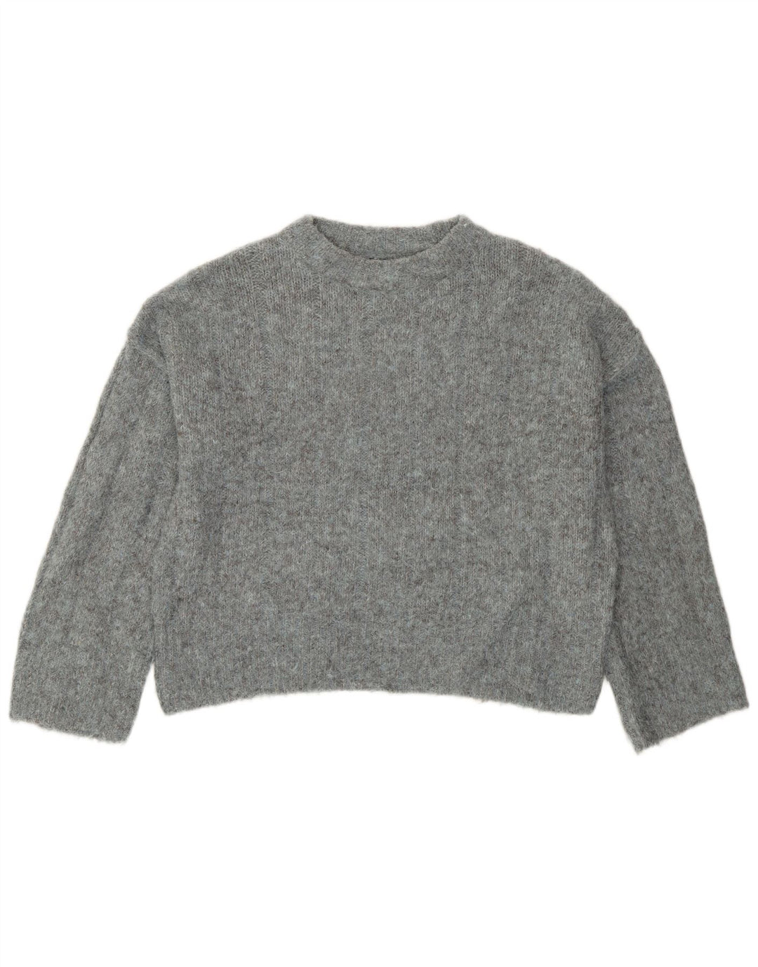 Topshop Pulover supradimensionat pentru femei cu decolteu triplu UK 6 XS poliester gri