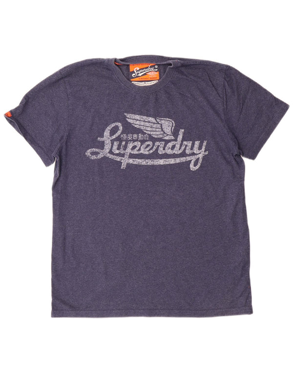 Tricou grafic Superdry pentru femei Top XL Bumbac bleumarin