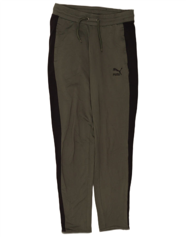 Pantaloni de trening Puma pentru bărbați, gri mici, poliester color bloc