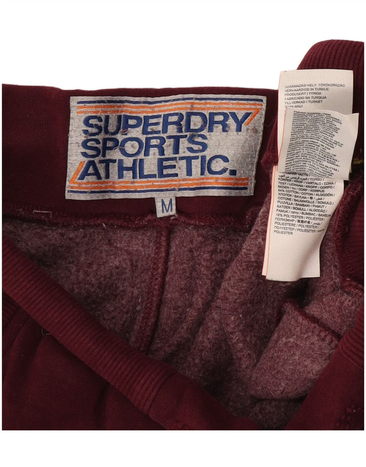 Pantaloni de trening grafic pentru bărbați Superdry, color burgund mediu