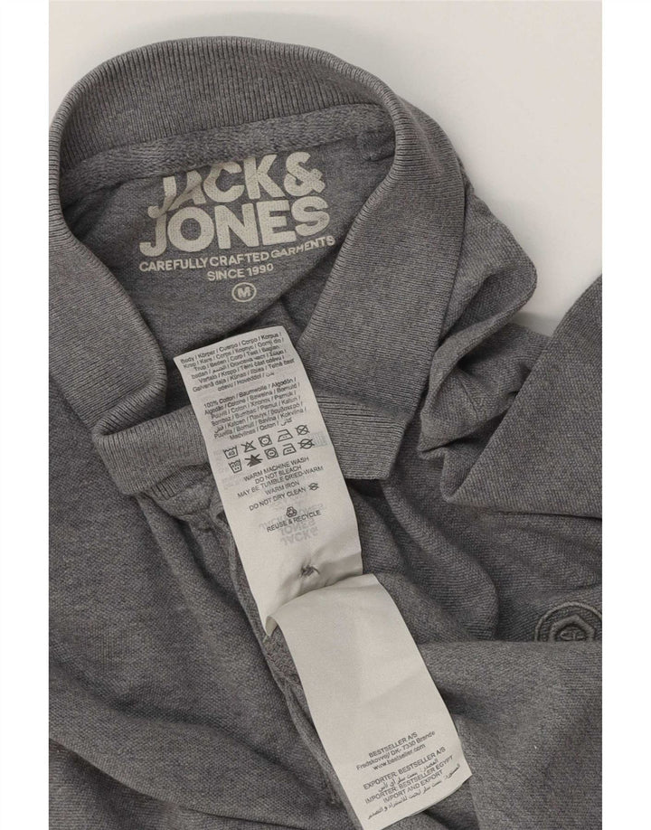 Tricou polo Jack & Jones pentru bărbați, bumbac cu pete gri mediu