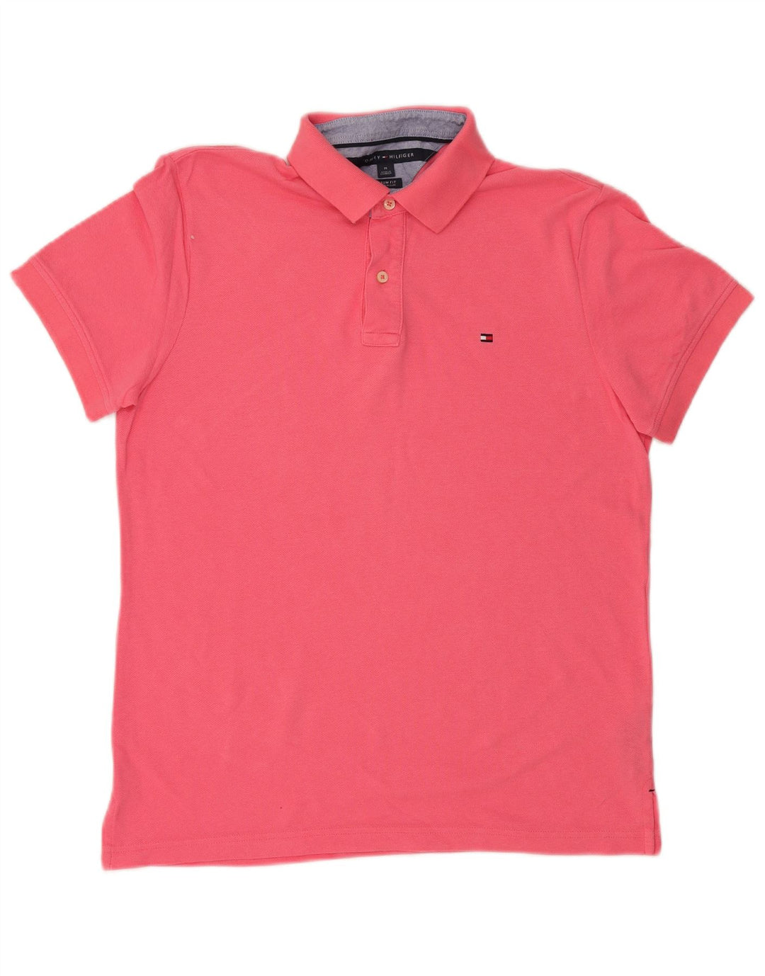 TOMMY HILFIGER Tricou polo personalizat pentru bărbați, bumbac roz mediu