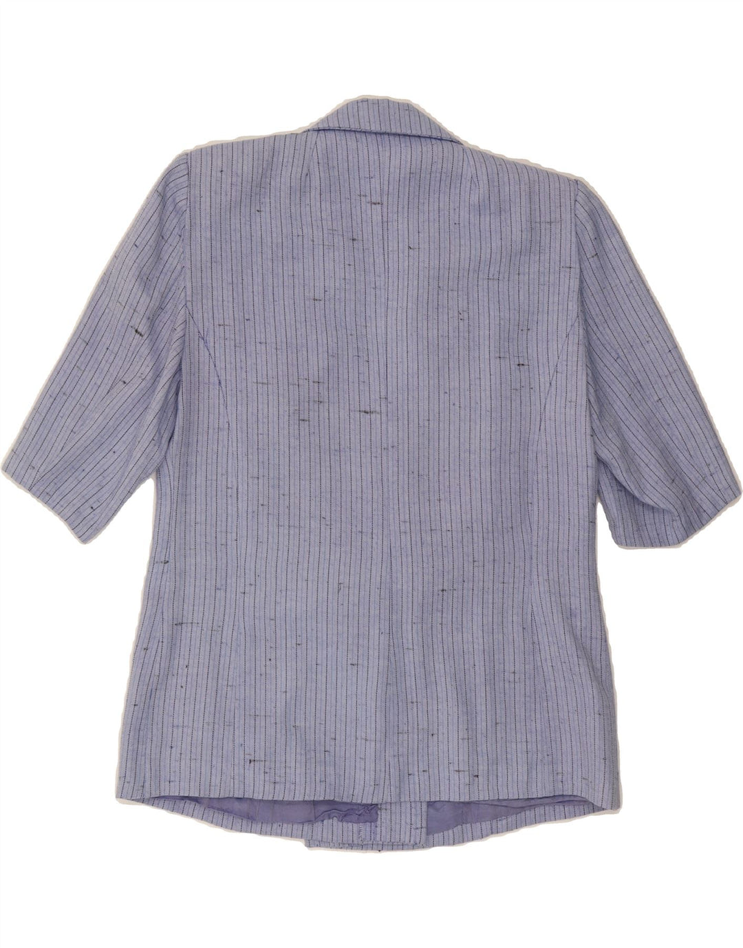 VINTAGE Womens Double Breasted Blazer Jacket UK 12 Medium Blue Pinstripe Vintage Vintage and Second-Hand Vintage from Messina Hembry 