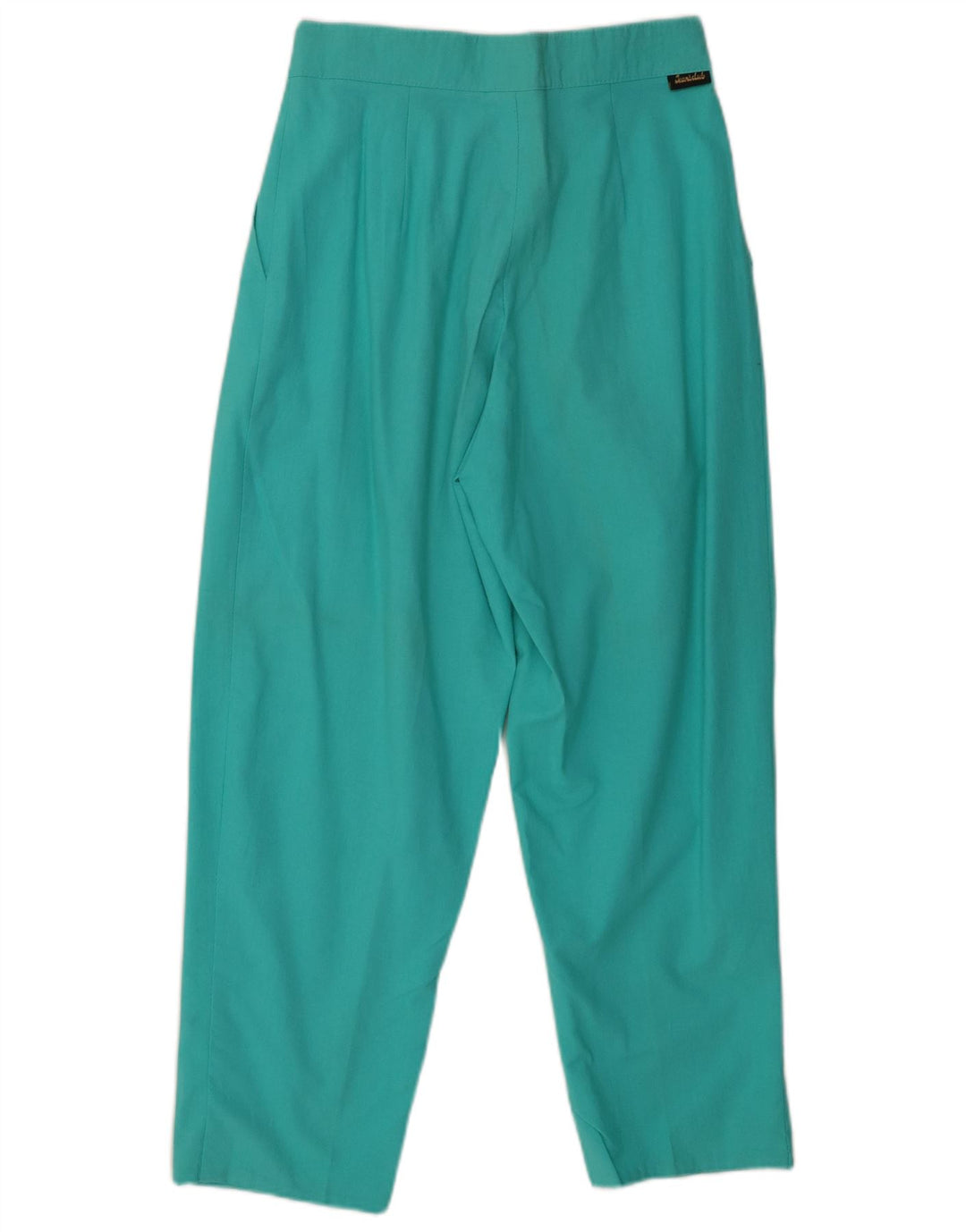 Pantaloni chino VINTAGE pentru femei cu talie înaltă L28 L27 bumbac turcoaz