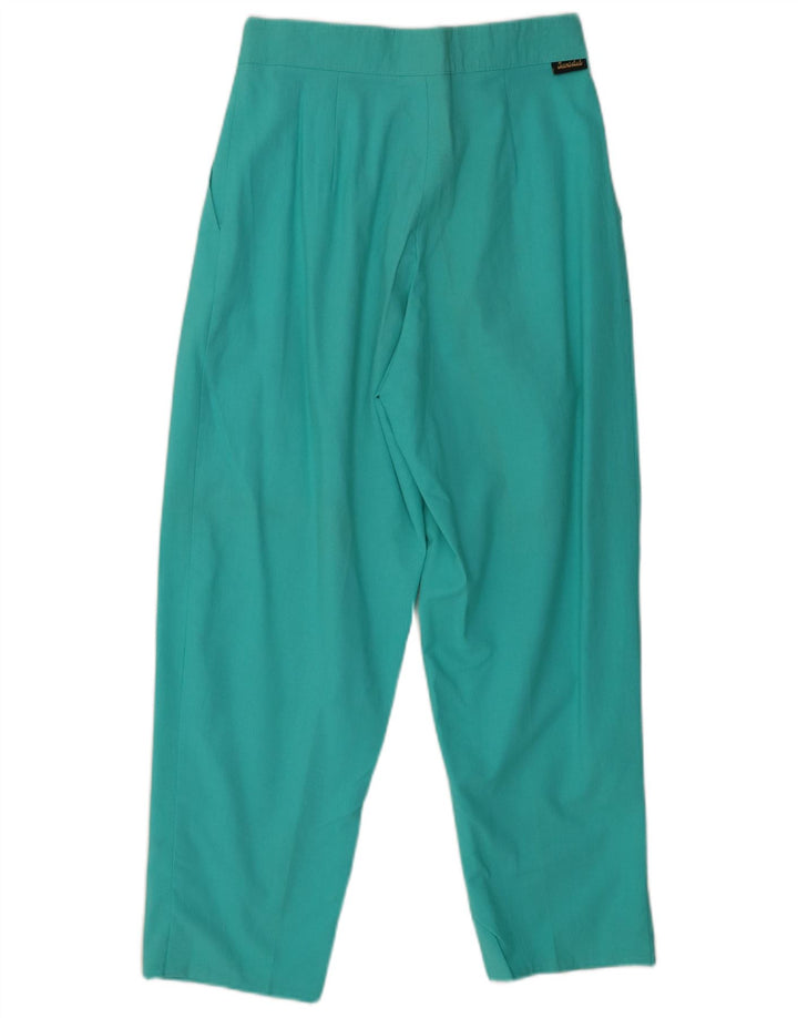 Pantaloni chino VINTAGE pentru femei cu talie înaltă L28 L27 bumbac turcoaz