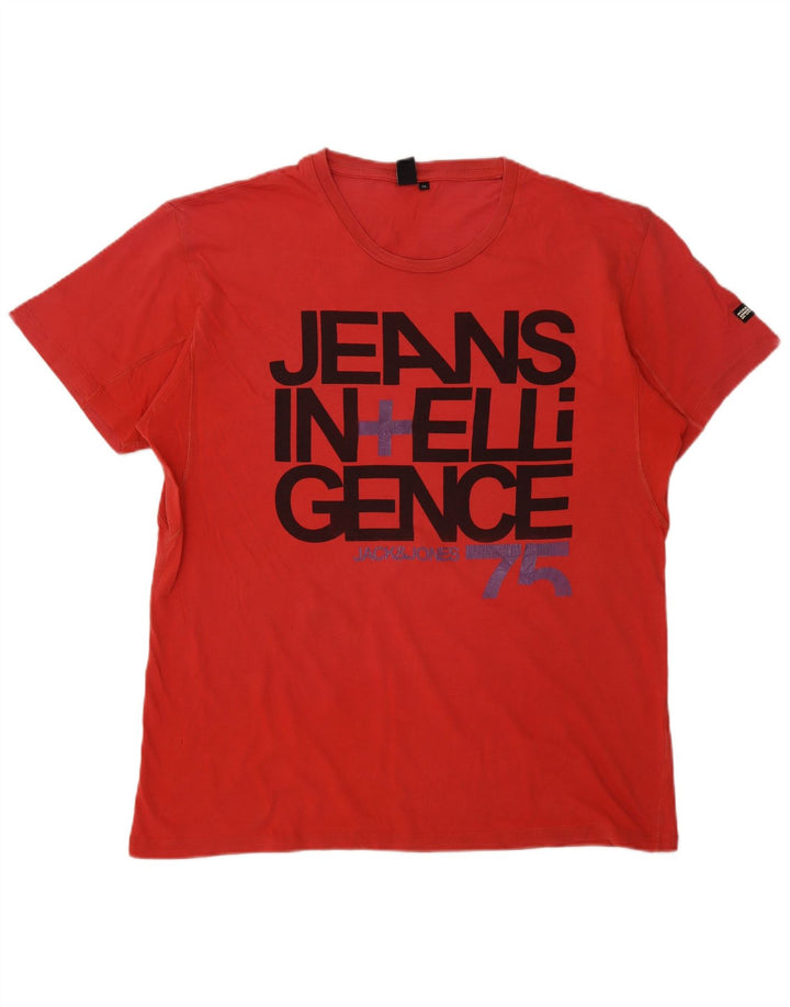Tricou grafic Jack & Jones pentru bărbați Top XL Roșu