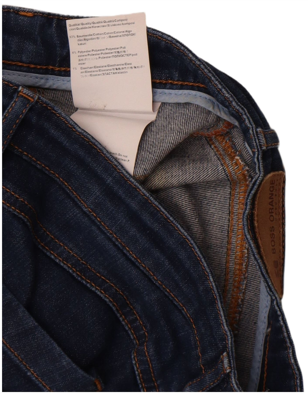 Blugi slim pentru femei Hugo Boss L30 L27 bumbac bleumarin