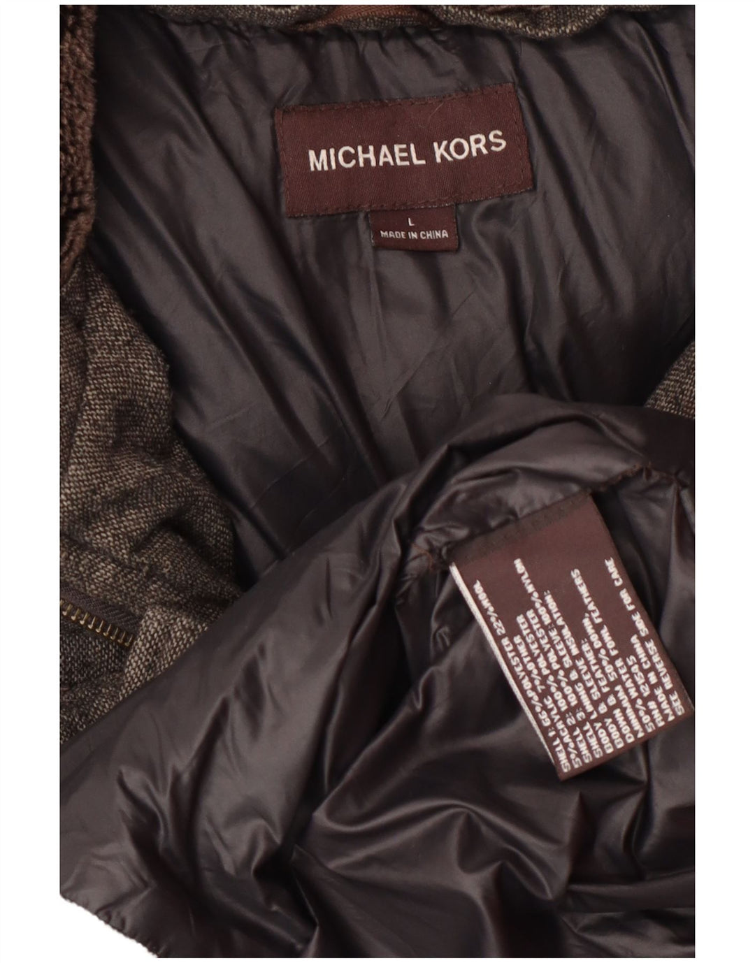 Jachetă căptușită pentru bărbați Michael Kors UK 40 mare poliester gri