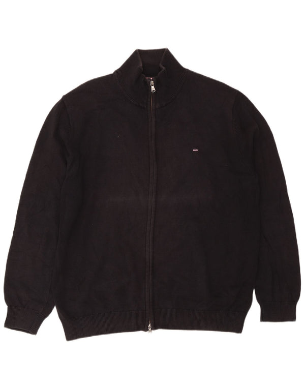 Pulover cardigan grafic pentru bărbați Eden Park XL bumbac negru