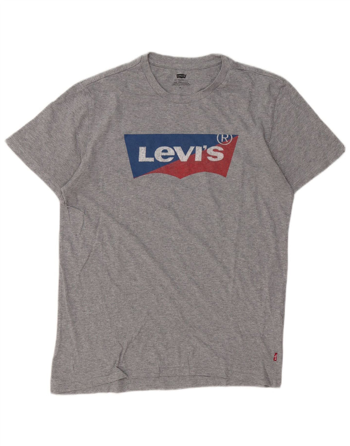 Tricou grafic pentru bărbați Levi's Top din bumbac gri mediu