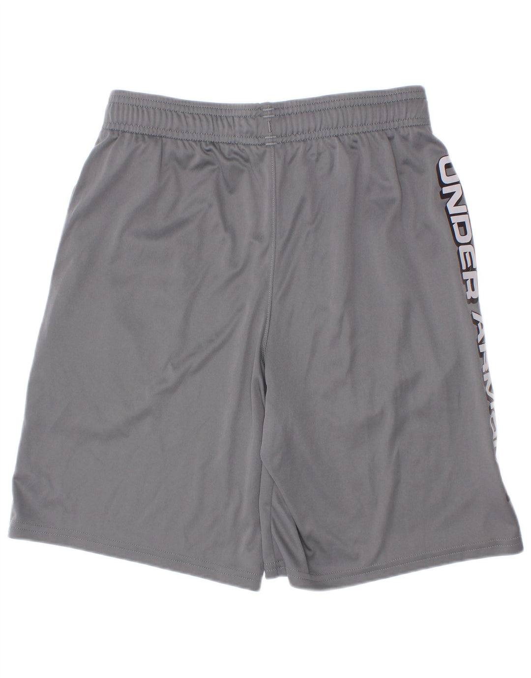 Pantaloni scurți sport grafic Under Armour pentru băieți 9-10 ani, poliester mediu gri