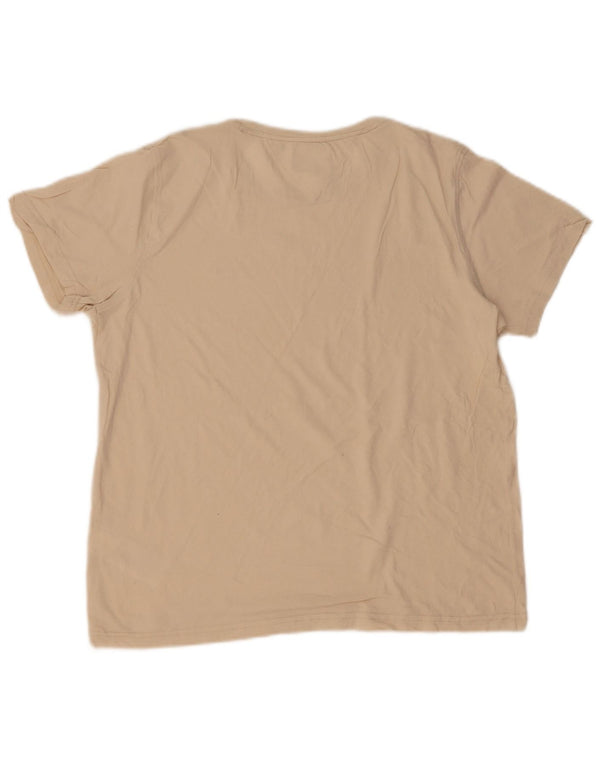 Tricou pentru femei Tommy Hilfiger Top UK 14 Medium Beige Bumbac