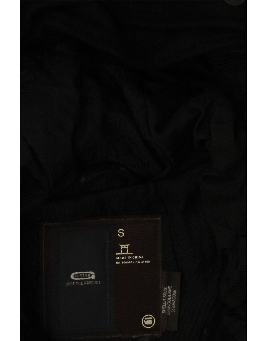 Jachetă parka cu glugă pentru femei G-STAR UK 10 Lână neagră mică