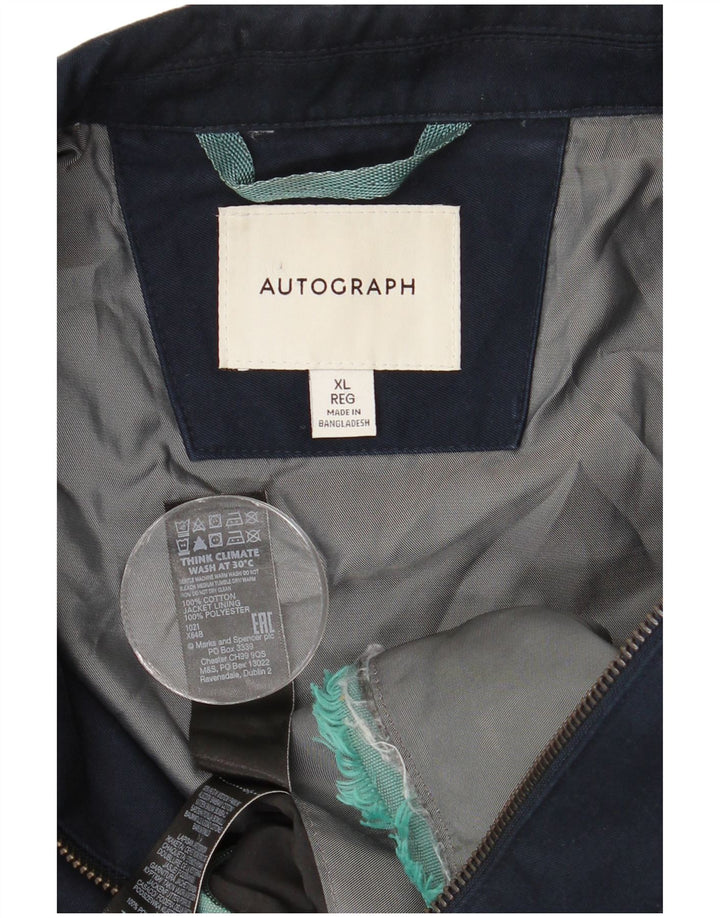 Geacă Bomber pentru bărbați Marks & Spencer Autograph UK 42 XL Bumbac, albastru bleumarin