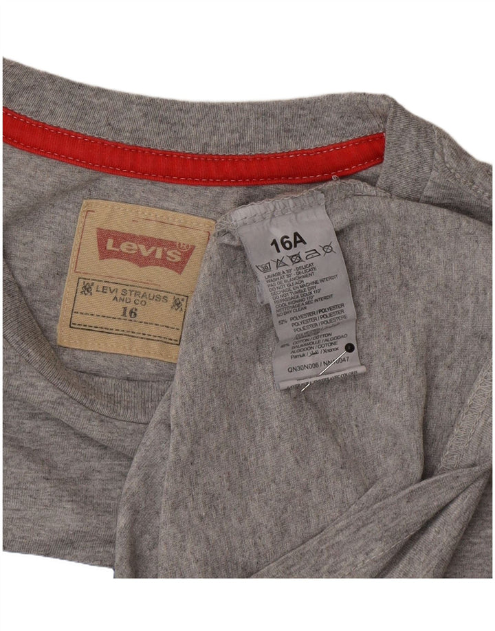 Tricou grafic pentru băieți Levi's Top 15-16 ani poliester gri
