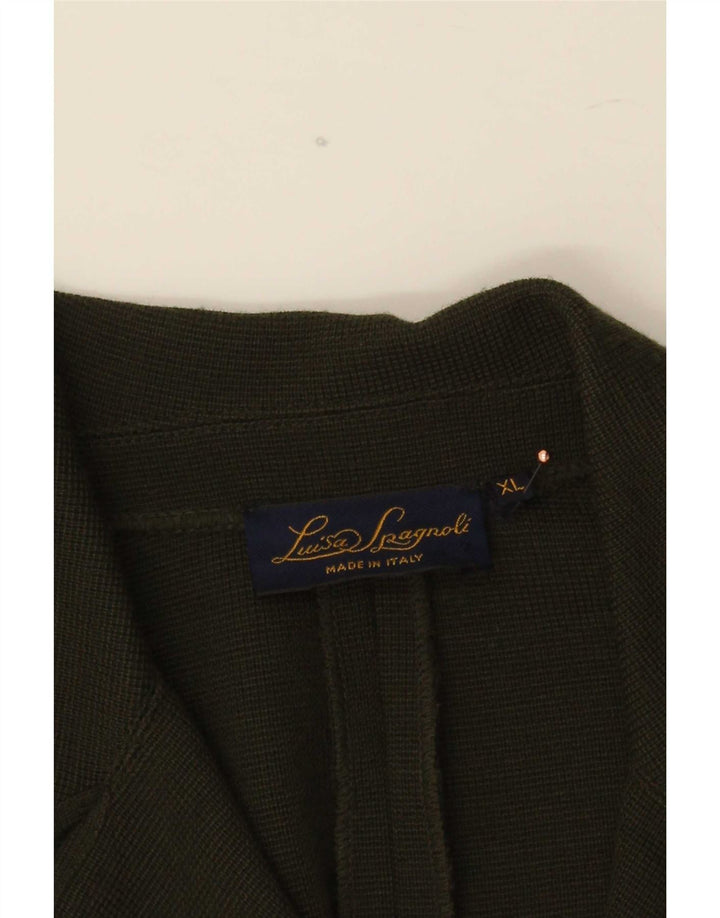Sacou blazer pentru femei Luisa Spagnoli cu 1 nasture UK 18 XL verde