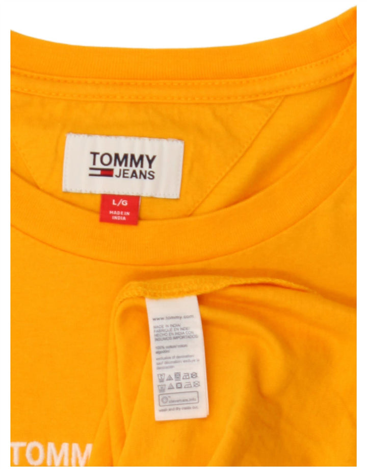 TOMMY HILFIGER Tricou pentru bărbați Top mare din bumbac galben