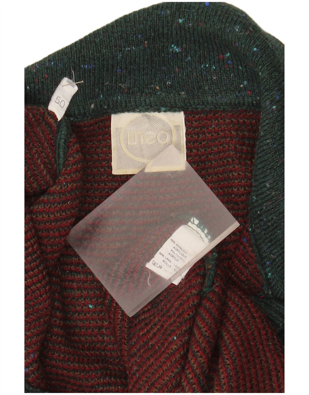 LINEA Pulover cu gât polo pentru bărbați IT 50 Medium Green Argyle/Diamond