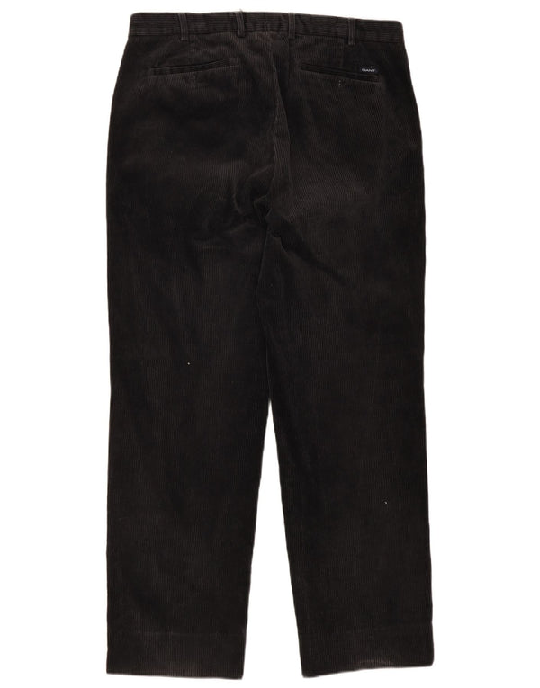 Pantaloni drepti pentru bărbați Gant, din velur, L36 L32, bumbac negru