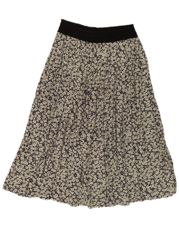 Fusta evazată pentru femei Vintage W28 Medium Bleumarin Floral