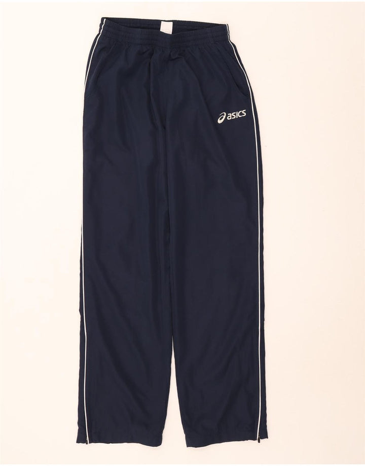 Pantaloni de trening Asics pentru bărbați, poliester mediu bleumarin
