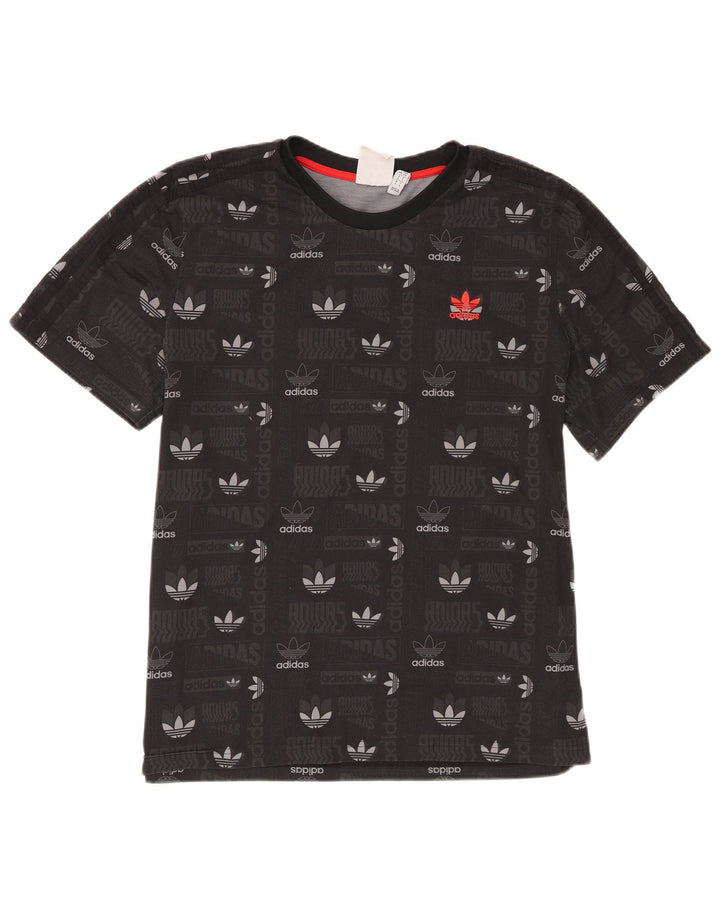 Tricou grafic pentru bărbați Adidas Top mare poliester negru
