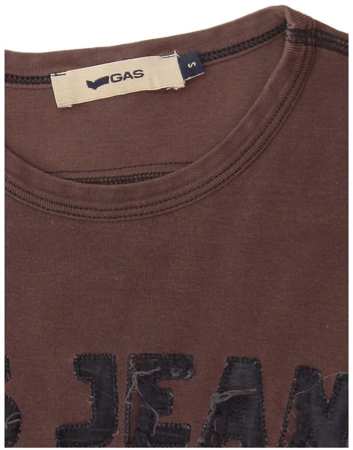 Tricou grafic pentru bărbați Gas Top mic, gri, bumbac