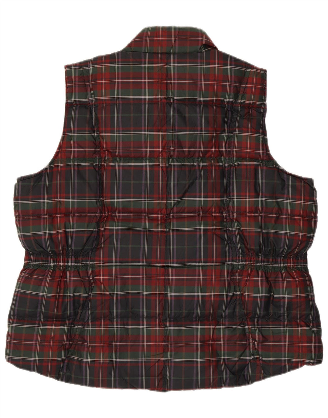 EDDIE BAUER Gilet căptușit pentru femei UK 20 2XL Red Check Poliester